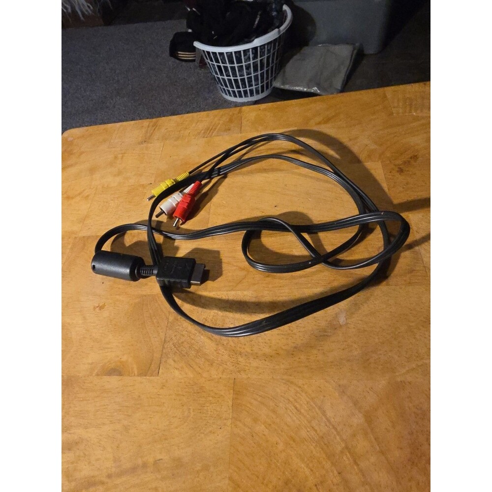 Sony PS1 And PS2 OEM AV Audio TV Video Black Cable Connector Cord